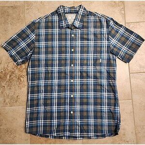 Quiksilver Regular Fit Plaid Short Sleeve Button Down Shirt